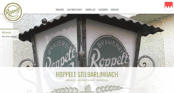 Desktop Screenshot of brauerei-roppelt.de
